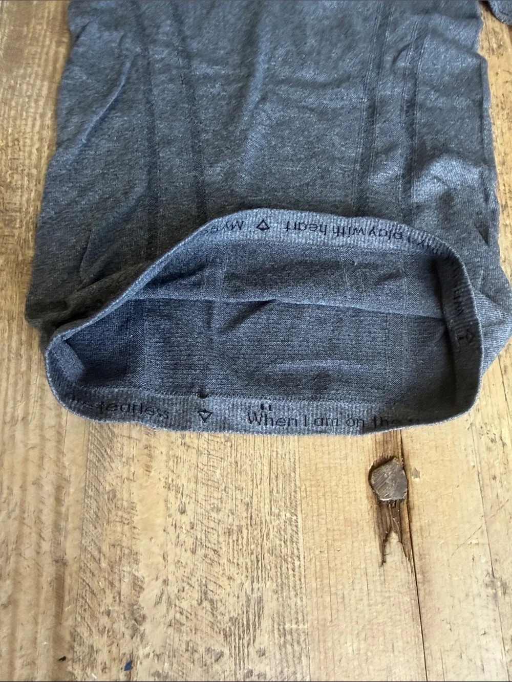 Ivivva Heather Gray Crewneck Active Top with Teal Trim